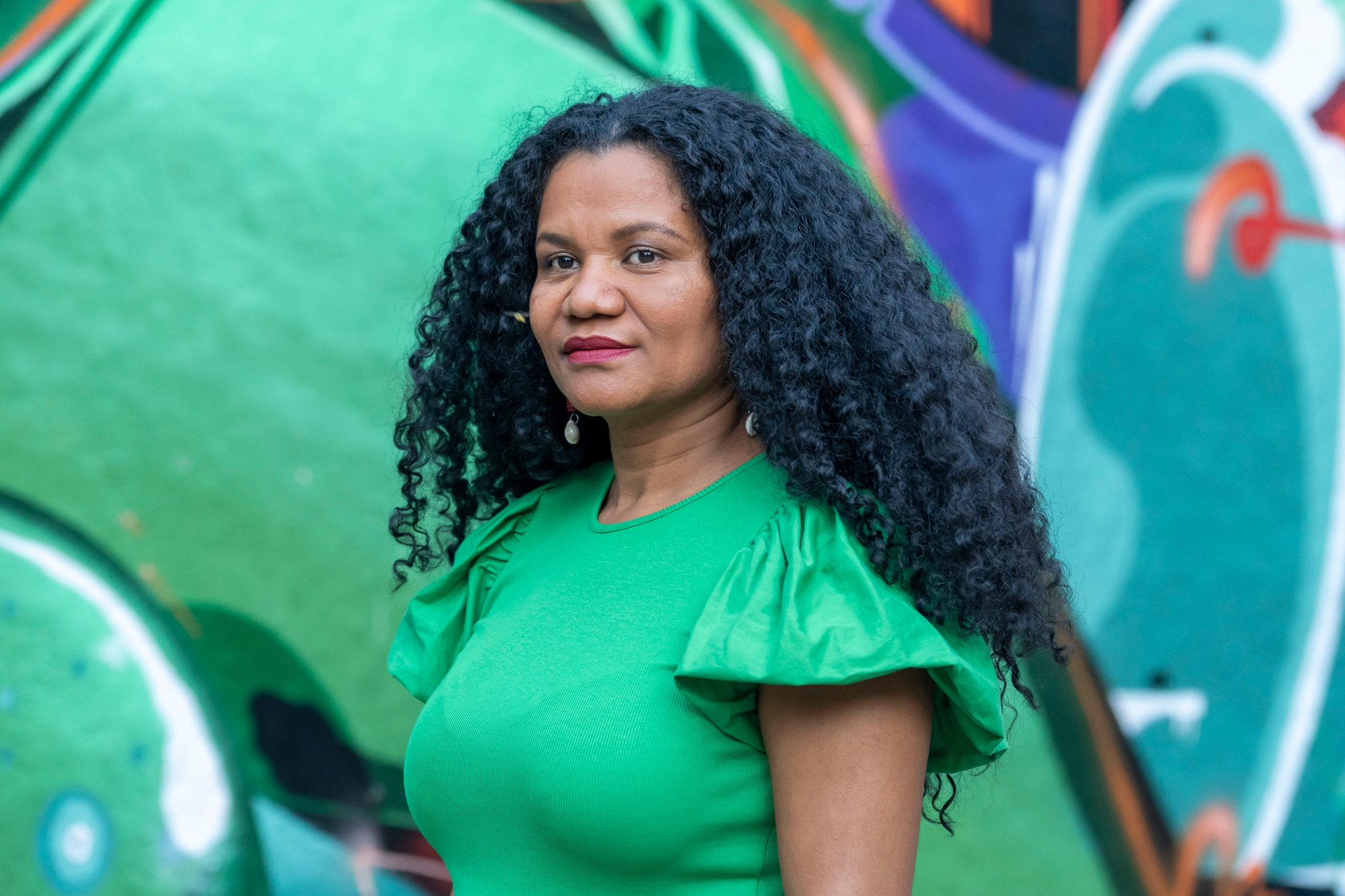 Glenda Obermuller bei der Stimmen Afrikas-Lesung